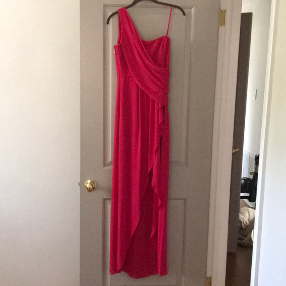 Hot pink BCBG gown